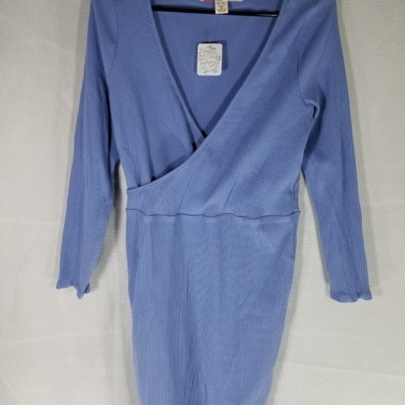Free People Dresses Free People Sweater Midi Dress Blue LARGE - X-LARGE - NWT - Picture 2 of 7